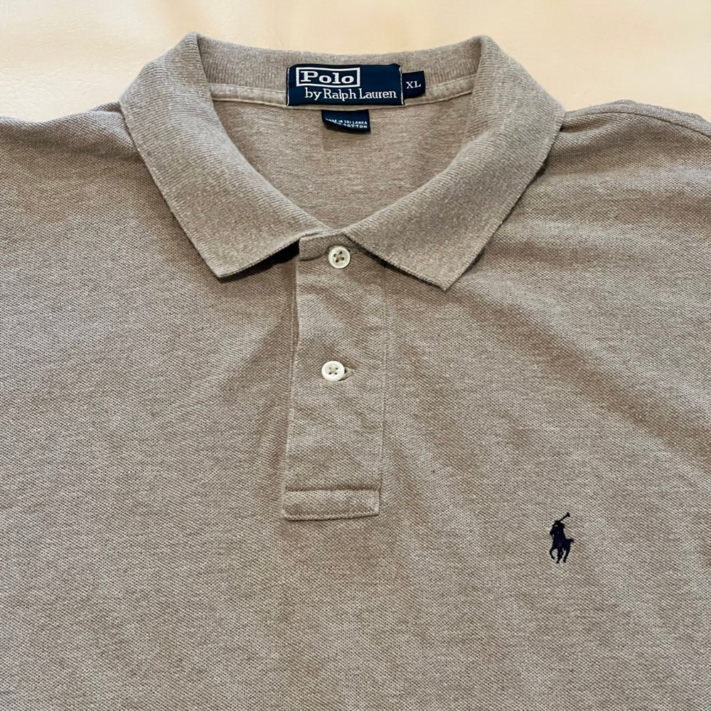 Polo by Ralph Lauren Mens Gray Long Sleeve Polo Shirt XL Casual Button Up